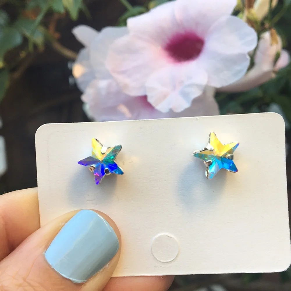 Star Aurora Borealis Crystal Earrings